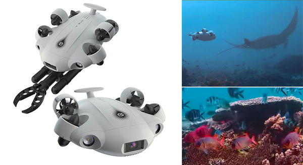 水中ドローン「FIFISH V-EVO」発売　広視野角で4K、60FPS撮影と独自AI補正の高画質　別売でロボットアーム搭載可 画像