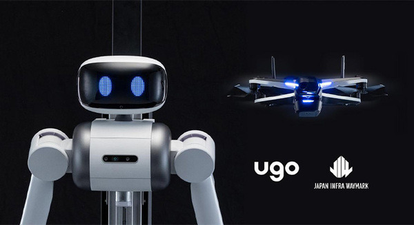ロボットに搭載したドローンが飛び立ちインフラを点検 「ugo +drone」陸と空の全方位点検ソリューションが実現 画像