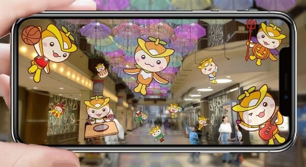 【所沢市×新所沢PARCO】アンブレラスカイにARで100種類以上のトコろんイラストが降り注ぐ『しんとこパルコの恩返し』 画像
