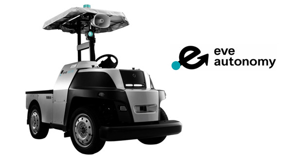 「2023国際ロボット展」ヤマハ発動機ブースに自動搬送車両「eve auto」を出展　自動運転対応、工場や物流施設の屋外搬送の自動化を工事なしで実現 画像
