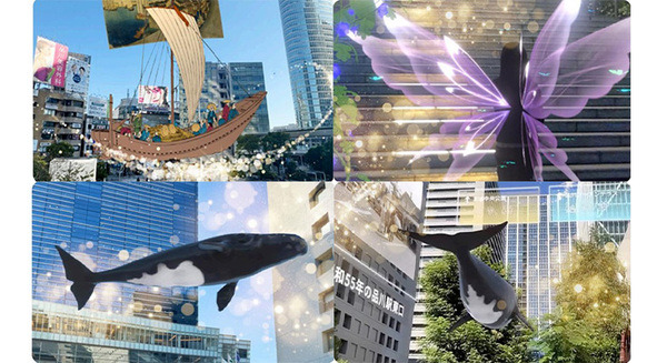品川にクジラやイルカが！「品川イルミネーション2023 with XR City」開催　品川港南エリアをXRで活性化 画像
