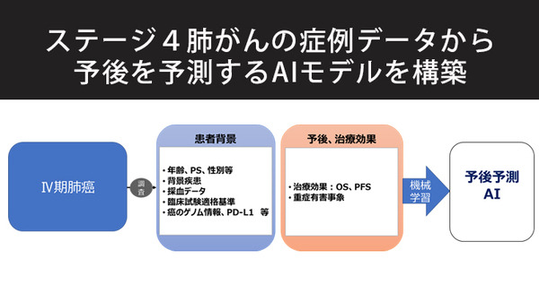 AIがステージ4の肺がん症例データから予後の予測するモデルを構築　予測結果は患者の医療・ケアの方針決定の指標に 画像