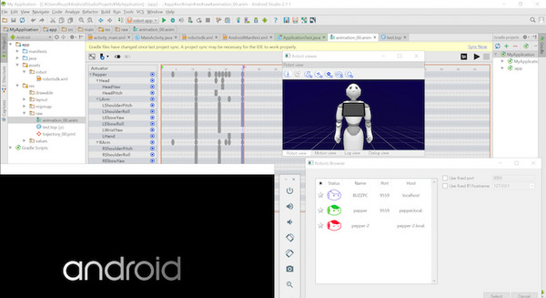Pepper SDK for Android Studioが公開されたので使ってみた 画像