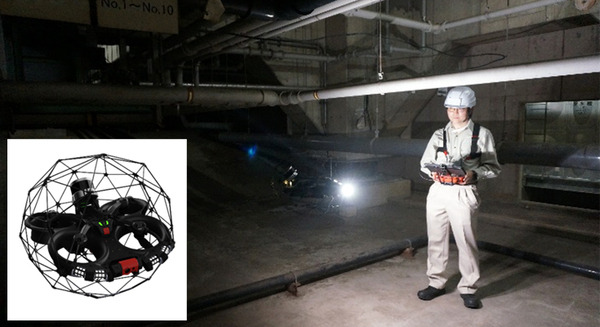 清水建設が屋内点検用「球体ドローン」を導入　目視点検と同等レベルの成果で、安全性の向上、作業日数の削減に寄与 画像