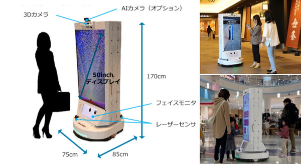 Japan IT Weekで動くデジタルサイネージ「AdRobot」AIロボットコンパニオンを導入　PROTRUDEブースでノベルティ配布をサポート 画像