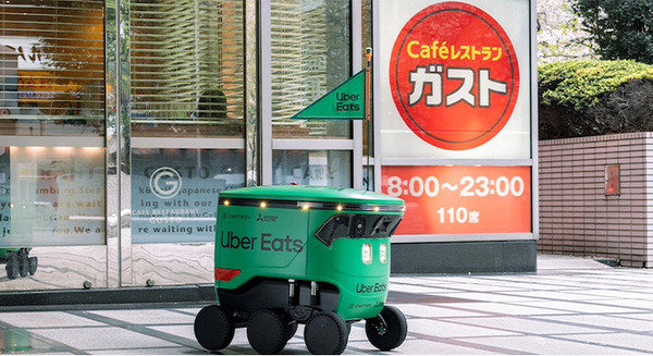 Uber Eatsのデリバリーロボット、ガスト日本橋店からの配達を開始　デリバリーロボット対応の協力加盟店は合計3店舗に増加 画像