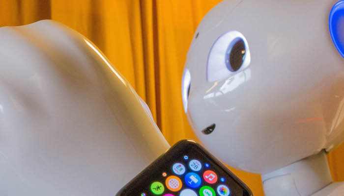 PepperにApple Watchさせてみた 画像