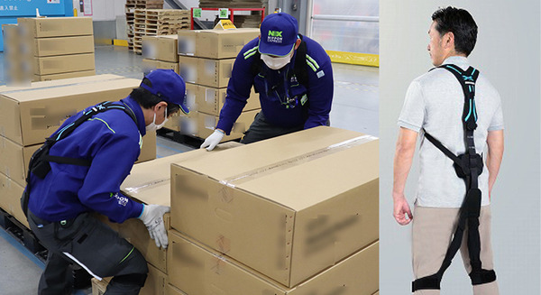 日本通運が物流倉庫に電源不要サポータータイプの「アシストスーツ」を4基導入　荷役作業の身体的負担を軽減へ　イノフィス 画像