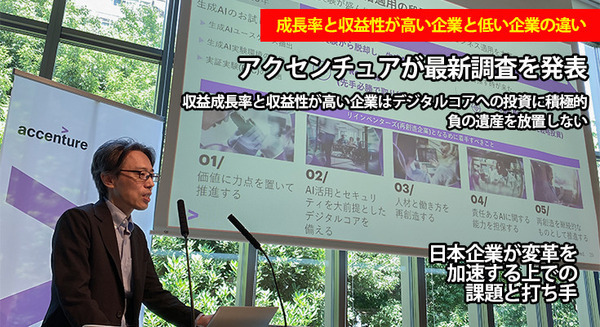 アクセンチュア最新調査　日本企業が変革を加速する上での課題と打ち手「成長率と収益性が高い企業はデジタルコア投資に積極的、負の遺産を放置しない」 画像