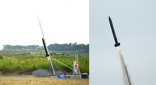AstroXが超小型ハイブリッドロケットの発射実験に成功 民間宇宙スタートアップによる福島県南相馬で初のロケット打ち上げ 画像