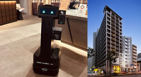 U-NEXT フロントサービスロボット『ClerkBot』をスーパーホテルで実証実験開始　移動しながらチェックイン対応・多言語で案内 画像