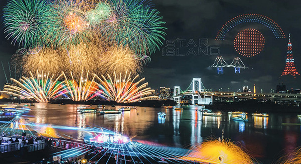 東京の夜景をバックにドローンと花火、ライブパフォーマンスによる圧倒的スペクタクル「STAR ISLAND 2025」今年もお台場で開催 画像