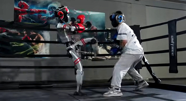ヒューマノイドが格闘技界に進出!? Unitreeが格闘技の動画を公開、ひと月後に「ロボットファイト」の配信も予告 画像