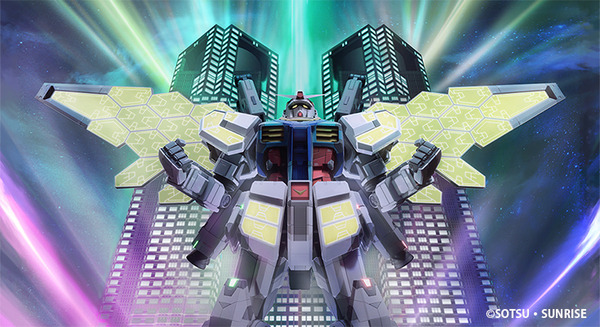 「機動戦士ガンダム」シリーズが東京都庁の巨大プロジェクションマッピングに登場 画像