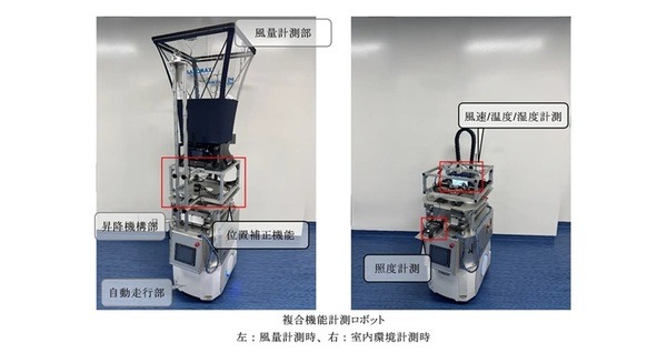 風速・温度・湿度・照度を1台のロボットで計測！三機工業が複合機能計測ロボットを開発 画像