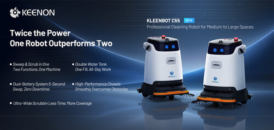 KEENON、清掃ロボット「C55」をラスベガスのISSA North America Expoで初公開