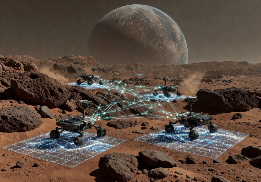 火星模擬地形で検証した分散協調SLAM：通信が途切れる環境で何が起きるか