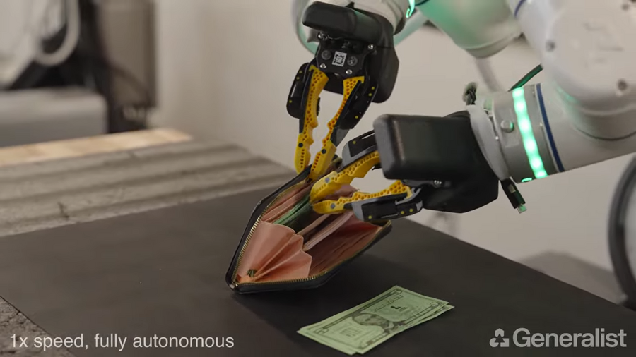 ロボットの学習を広げるAIモデルGeneralist「GEN-1」でタスク成功率99%達成