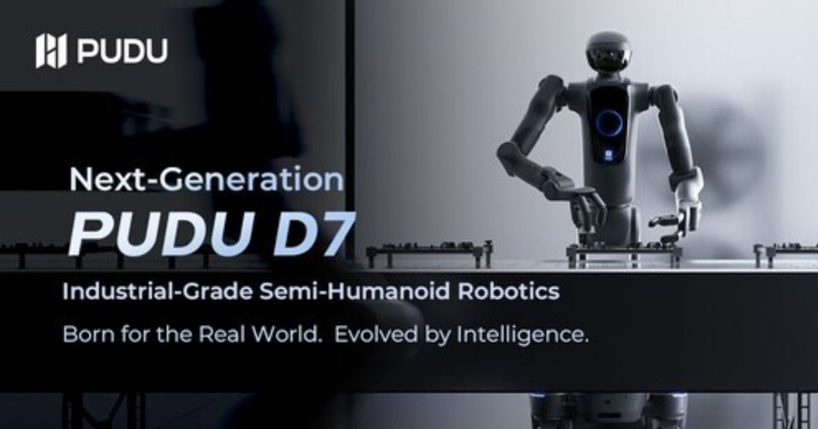 次世代産業用セミヒューマノイド「PUDU D7」をPudu Roboticsが発表 エンボディドAIを基盤に作業を通じて自律進化