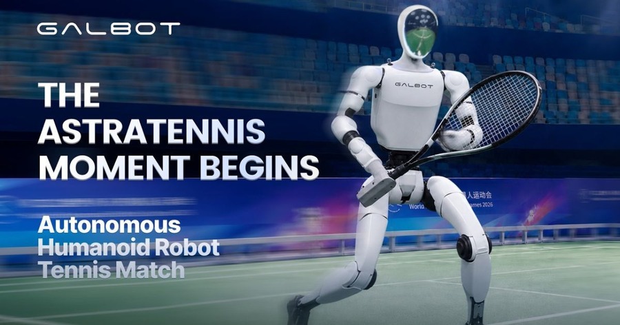 ヒューマノイドによる自律的なテニスの試合展開 中国Galbotが第2回世界人型ロボット運動会で披露