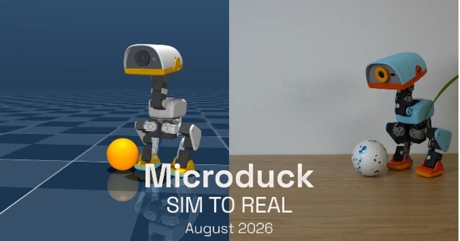 愛らしいアヒル型の家庭用ロボット「Microduck」発表 Hugging Face傘下Pollen Robotics