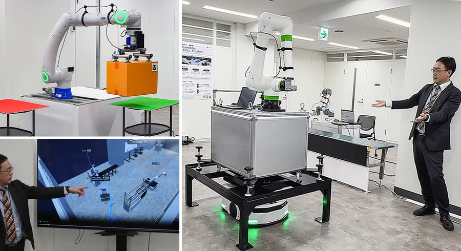 富士ソフトが異なるメーカーの搬送ロボットを統合管理　「MixFlit」の実機デモを新設「名古屋Lab」で公開