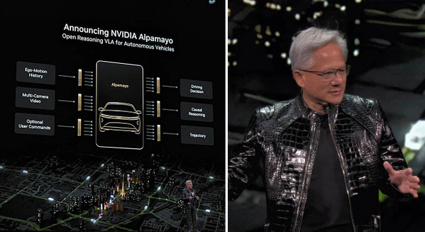 NVIDIA、CESで自動運転AI「Alpamayo」ファミリー発表　リーズニングAIと推論型VLAを組み合わせたオープンモデル