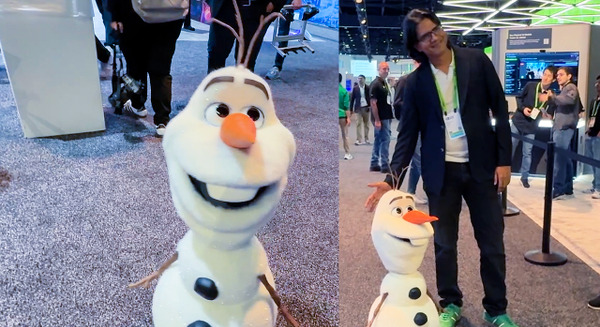 ディズニー「オラフ」がAIロボットになって登場　GTC展示ホールで自由すぎる振る舞いと“生きている感”を披露