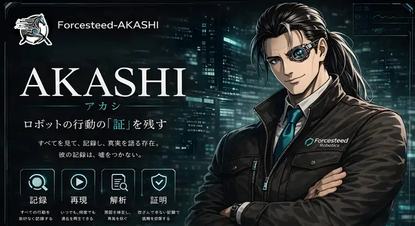 AIロボットの「なぜ」を記録 Forcesteed Roboticsが長期記憶ドライブレコーダ「Forcesteed-AKASHI」を開発