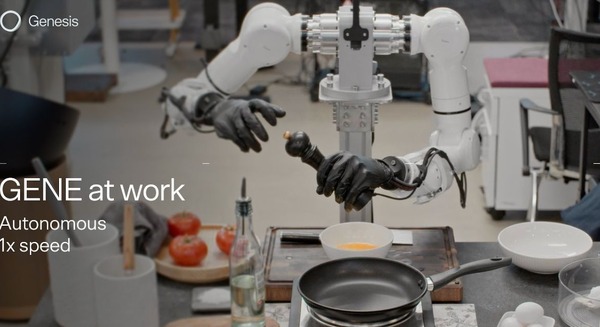 ピアノ演奏や料理も！人間レベルの操作能力を持つロボット基盤モデル「GENE-26.5」をGenesis AIが発表 画像