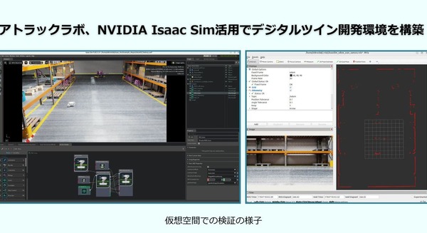 NVIDIA Isaac Simでアトラックラボがデジタルツイン開発環境を構築 実機導入前にフィールドロボットを高精度検証