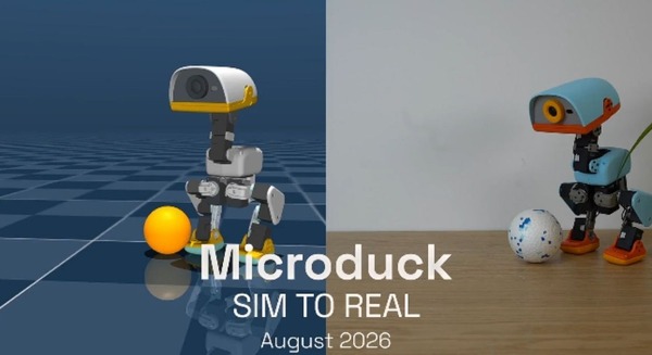 愛らしいアヒル型の家庭用ロボット「Microduck」発表 Hugging Face傘下Pollen Robotics