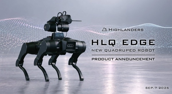 国産四足歩行ロボット「HLQ EDGE」をHighlandersが発表 フィジカルAIやロボットアームで現場作業に対応