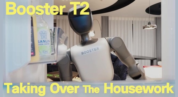 ヒューマノイド「Booster T2」が家事をこなす様子の映像 Booster Robotics
