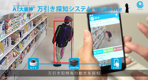 万引き犯特有の動きをAIが探知して店員に通知　アースアイズのAI搭載防犯システム「AI 大魔神」が「IT 導入補助金2020」の対象に
