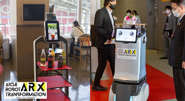デリバリー＆配膳ロボット最前線　スタジアム内のレストランやVIPルームで新機能の実証実験　Echoと連携も【ARX レポート(3)】