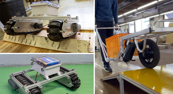 CuboRex 不整地も走行できる電動クローラユニット「CuGo」と一輪車での運搬をラクにする「電動化ねこ車キット」体験レポート