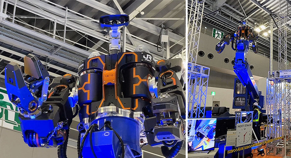 人機一体が汎用ヒト型重機と高所作業車が連携したド迫力のデモを公開 「零式人機ver2.0」JR西日本と日本信号が開発連携