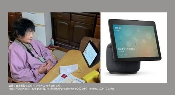 日本郵便「ひとり暮らしの高齢者等をスマートスピーカーで見守り」Echo showとAlexaスキル活用 岐阜県大垣市で実証事業