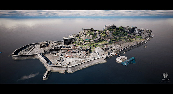 世界遺産「軍艦島」の内部をスマホアプリ「トレクーハンター」で体験　3Dスキャン制作した精巧な3DモデルをWSPが提供