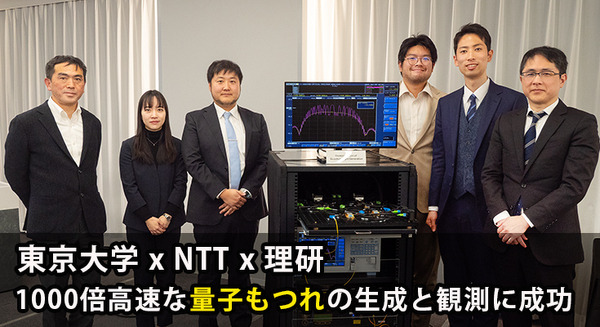 【世界最速】東大・NTT・理研、1000倍高速な「量子もつれの生成と測定」に成功　NTTの光通信技術と東大の量子光学技術を応用