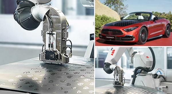 メルセデス・ベンツが高精度なロボット塗装にABBを採用　無数のロゴ塗装をこなす動画を公開　無駄を排除し、環境によい理由も解説 画像