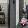 エレベーターとロボット連携でマンションの部屋まで荷物配送 三菱電機BS×Preferred Robotics×大英産業が実証