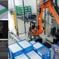 松田電機工業所に導入された通い箱デパレタイズロボット