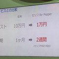 「Pepperのお客様対応力向上コンテンツ」コスト削減