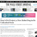 【WSJ】ソニー、AIBO後継の新犬型ロボットは2017年11月に発表？