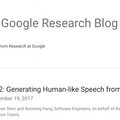 Google、まるで人間のような自然な音声合成を実現する技術「Tacotron 2」を発表