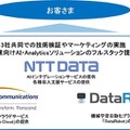 データロボット・ＮＴＴデータ・NTT Comが機械学習を活用した分析業務の自動化を実現！ AI活用を加速する企業向けソリューション