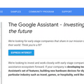 GoogleがGoogle Assistantアプリ開発スタートアップ向けの新しい投資プログラムを発表。Alexa Fund対抗へ。