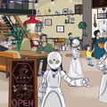 店員は分身ロボット「OriHime-D」、外出困難な人達の社会参加を促すカフェをオープン!アニメ「イヴの時間」とコラボ